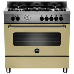 Bertazzoni MAS905MFES Dual Fuel Single Range Cooker Cream